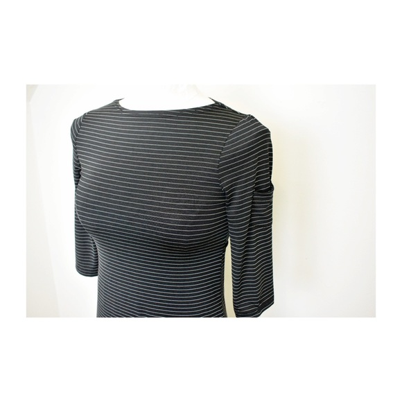 Rampage Fitted Striped Floral Midi Jersey Dress - Picture 7 of 10